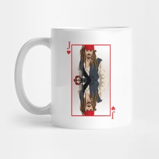 Jack of Hearts Playing Card Design Mug